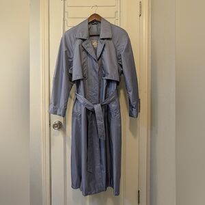 Vintage Periwinkle Trench Coat. Size 12.